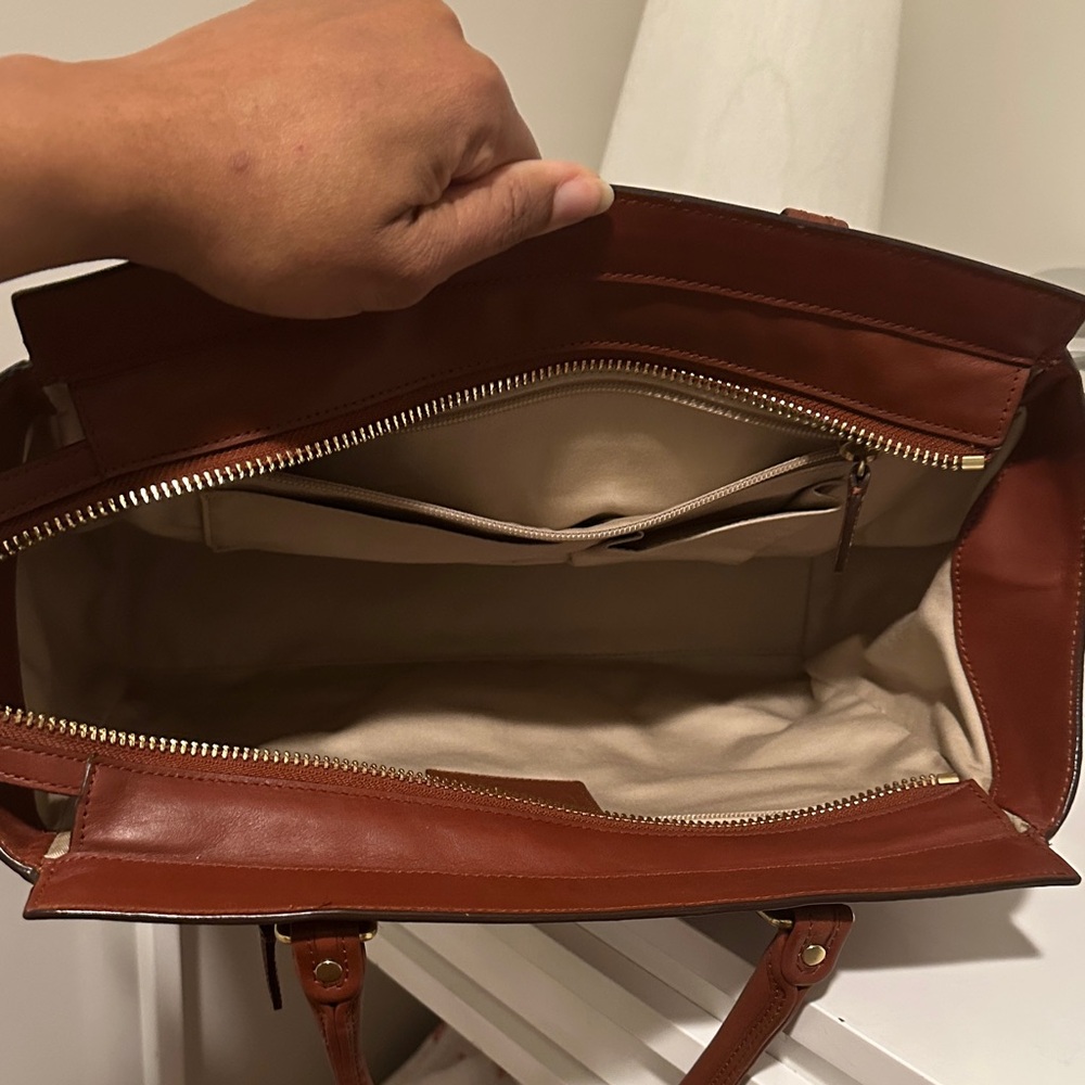 Coach Tan Leather Tote Bag - Picture 10 of 14